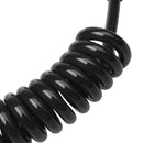 Wrist Coil Leash Surf Board Coiled Cord 4FT7MM Black for Sporting