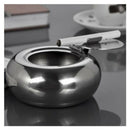Stainless Steel Drum Shape Ashtray Cigarette Cigar Smoking Smoke Ash Tray S
