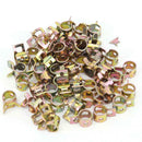 100pcs 1/4" 6mm Spring clip Fuel Oil Line Silicone Vacuum Hose Clamp New jkl