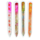 4pcs Color Crystal Glass Nail Art Files Manicure Tool Kit Durable Case 5.5inch