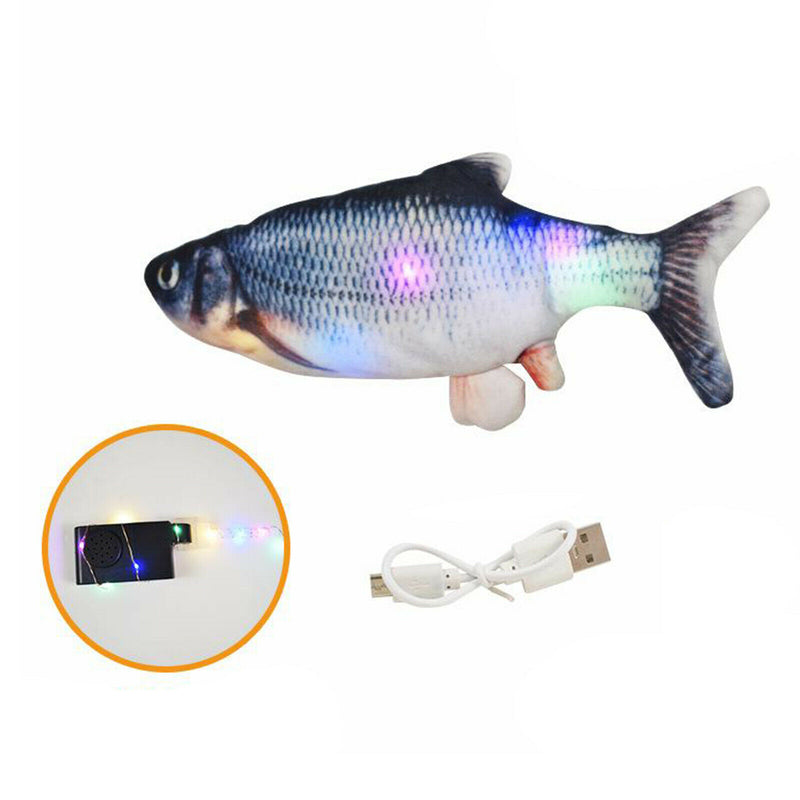 4x Cat Toys Moving Fish Electric Realistic Flopping Wagging Fish Toys