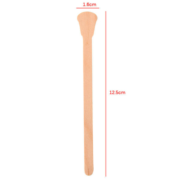 50PCS Wooden Waxing Wax Spatula Disposable Bamboo Sticks Kit Skin Beauty Tool FT
