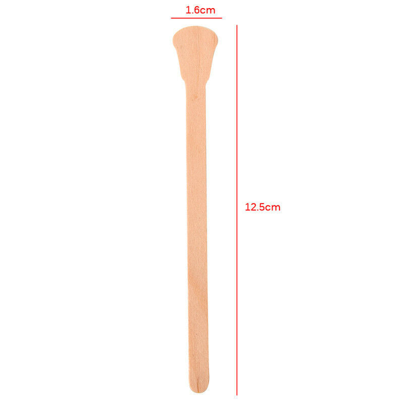 50PCS Wooden Waxing Wax Spatula Disposable Bamboo Sticks Kit Skin Beauty Tool FT