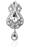 Big Crystal Big Waterdrop Rhinestone Brooch Pin for Women Wedding Party Bro
