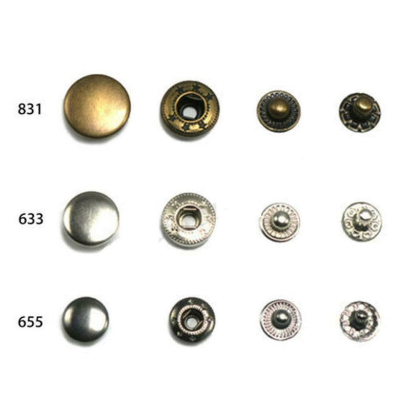 Snap Buttons Dies Mould Set F/ 655/633/831 Hand Pressing Machine Spare Parts