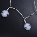 40LED 4M White Snow Pompon String Lights for Decoration of Shop Windows Sto V6W6