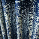 Lot of 1 x Window Curtain Panel 100x250cm Chateau Pattern - Navy Blue