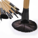 Pro 24 Pcs Makeup Brushes Cosmetic Tool Eyeshadow Powder Brush Set w/ Case