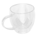 Clear Glass Cups Double-Layer Glass Coffee Mugs 150ml Dishwasher. Microwave,