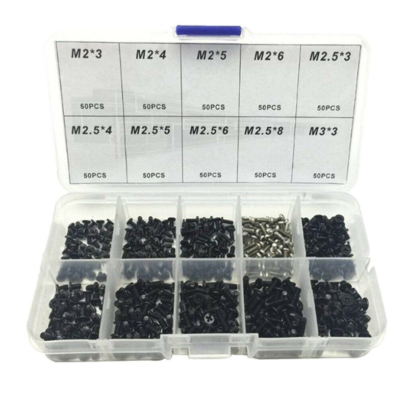 500Pcs Computer Screws Kit M2 M2.5 M3 DIY Assortment For Motherboard Accs