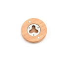 Manual Restaurant DIY Wooden Anti Slip Labor Saving Round Shape Bottle Opener