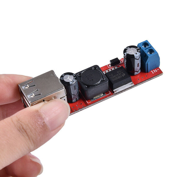 DC 6V-40V 12V To 5V 3A Dual USB Charger DC-DC Step-down Converter Module LM2 Fw