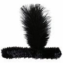 Costume Set Flapper Girl Necklace Beads Cigarette Holder Boa Feather Headba