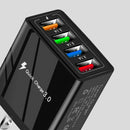 USB Hub Wall Charger Power Adapter US Plug Charging Block Black