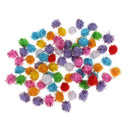 100pcs Cat Toys Ball Soft Crinkle Sparkle Balls Pom Pom Cat Balls Cat Ball 25mm