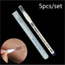 5 x Tattoo Piercing Skin Marker   Scribe Pen w/ Paper Ruler