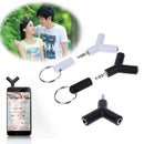 2Pcs 3.5mm Male to 2Female Stereo Audio Headphone Earphone Splitter Adapter