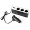 Triple Socket Splitter Cigarette Lighter Adapter Plug & USB Port 3 Way Charge ^