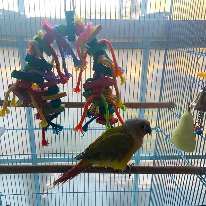 Bird Knots Block Chewing Toys-Parrot Toys Bird Toys (For Large Birds Macaw