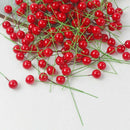 100* Artificial Red Holly Berry On Wire Bundle Garland Making Christmas Wreath--
