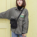 Winter Women Corduroy Flap Bag Female Canvas Zipper Shoulder & Crossbody Ba