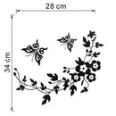 Black Butterfly Flower Bathroom Toilet Seat Wall Stickers Home Decor A