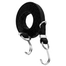 Stretch Elastic Bikes Luggage Hanging Rope Belts Strap with Hook Black Polyester