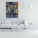 DIY Colorful Elephant Painting By Numbers Kit Canvas Oil Art Picture Craft