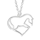 Fashion Jewelry Animal Horse Zinc Alloy Chain Pendant Necklace for Men3C JC!E