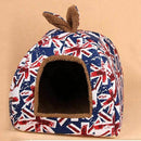 Niche house warm beds for pet puppy cat winter-Union Jack