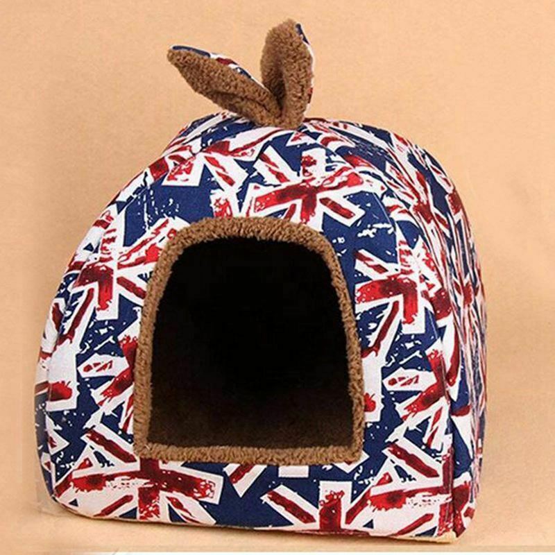 Niche house warm beds for pet puppy cat winter-Union Jack