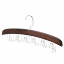 Redwood 12 Belt Wood Racks With Stainless Steel Hooks Closet Accessories Wa