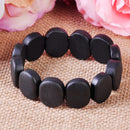 Natural Black Byanshi Bianshi Stone Bracelet Health Care Bangle High Energy 6CM