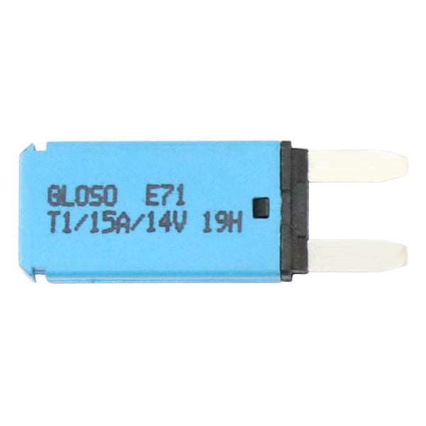 DC 14V Auto Reset Mini Circuit Breaker Blade Fuse for Car Boat(15A Blue)