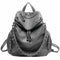 Women Backpack Purse 3 ways PU Washed Leather Rivet Studded Ladies Rucksack R6W7