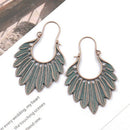 Bohemia Natural Style Ethnic Big Leaf Dangle Earrings For Women Gypsy Summe