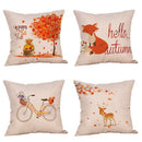 4 Pack Let's Fall in Love Quotes Throw Pillow Case Truck with Pumpkins Hall S1Z5
