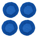 4Pcs Square Round Stretch Dining Wedding Chair Seat Cover for 35-50cm Blue