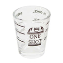 Glass Mug 1.5oz for Cofee Beer Water Milk with Graduation Clear