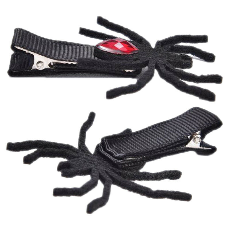New 1 Pair Fashion Wings Spider Hairpins Halloween Hair Clips Girls Costume Gw