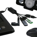 Mini USB 2.0 4 Port Cable Hub Spliter Adapter For Computer Notebook PC Laptop ME