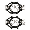 1 Pair Traction Cleats Ski Snow Ice Grip Spike Crampons 18 Teeth Black L