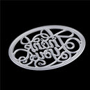 Thank you Oval Metal Cutting Dies Stencil For Scrapbooking DIY Album Card JR