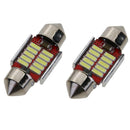 2pcs 4014 12SMD 12V White LED Car Reading Light License Plate Light Bulbs