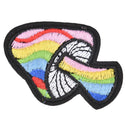 2Pcs Mushroom Retro 70's Hippie Love Peace Embroidered Applique Iron-on Patch M&