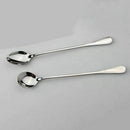 Set of 4 Stainless Steel Coffee Spoons Super Long Round Head