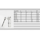 2Pcs M10 100mm Threaded Lifting Eye Bolt Ring Tie Down Stainless Steel