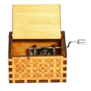 Retro Wooden Hand Cranked Music Box Christmas Gift Party Household Decor