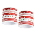 10x 5m Grosgrain Snowflake Ribbons Decor Trims Gift Box Wrapping Hair Bow
