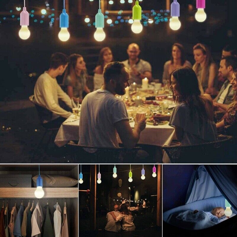 1pcs New Portable LED Pull Cord Light Bulb Outdoor Garden Party Hanging LED